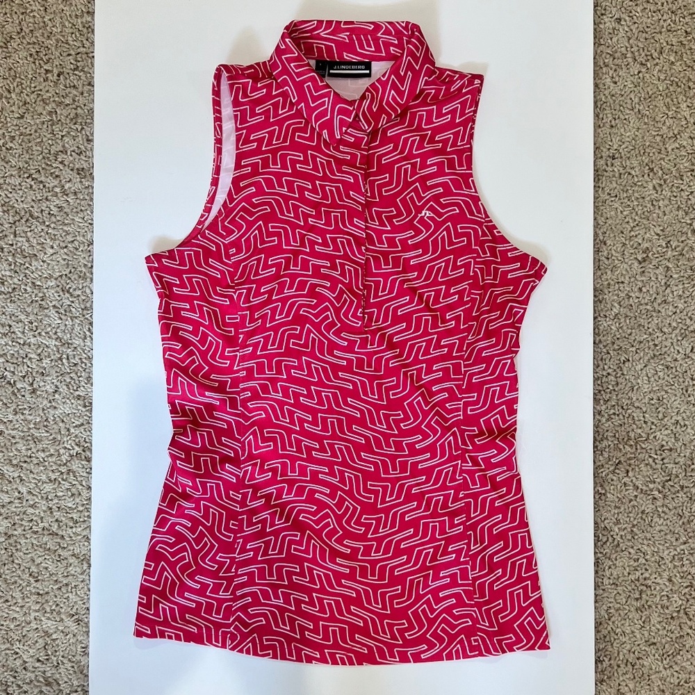 J. Lindeberg Print Slvls Polo size S & matching Gwen Short size 26 - Picture 2 of 10